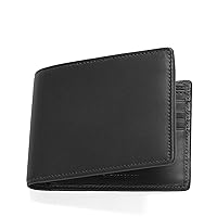 Leatherology Black Onyx Men's Bifold Wallet with Card Flap
